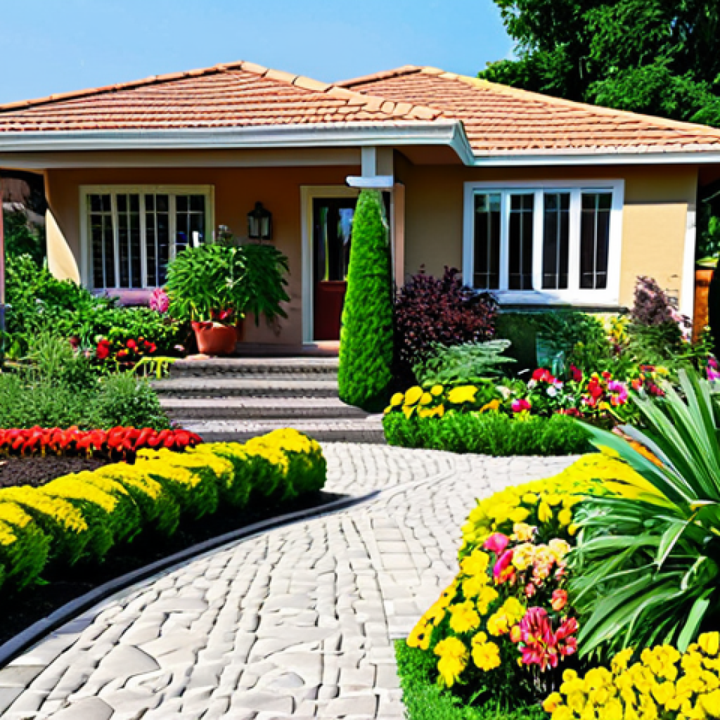 조경 설계 프로그램 추천 - **

"A beautiful, well-maintained home garden with colorful flowers and lush green plants, fully clo...