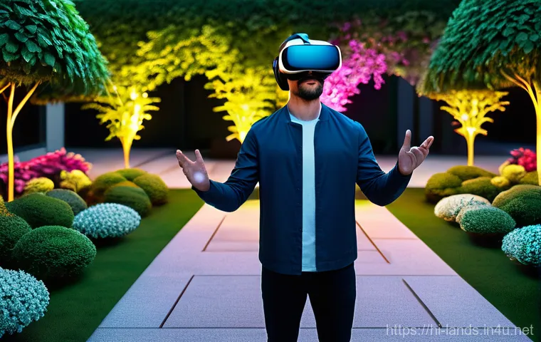 조경 분야의 디지털 트랜스포메이션 사례 - **Prompt:** An expansive aerial view of a beautifully maintained, large-scale botanical garden or sm...