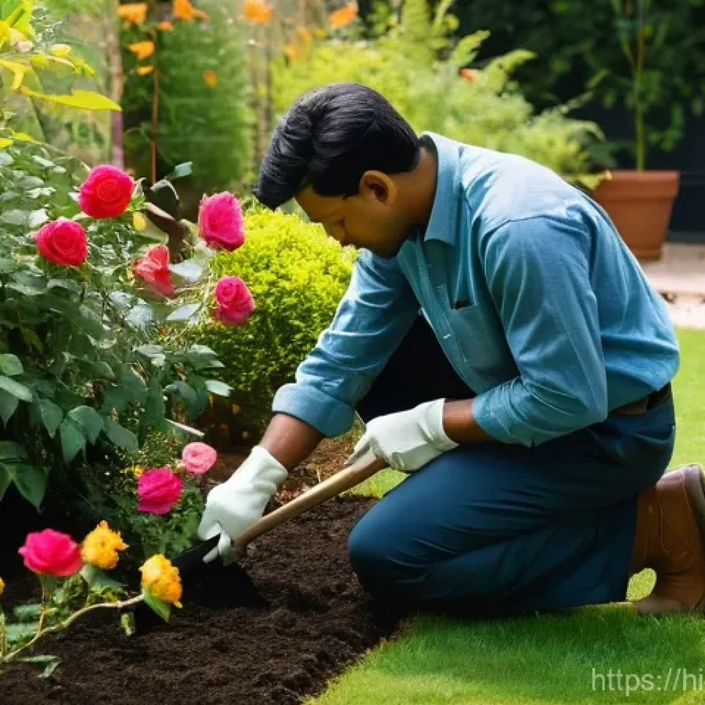 조경 회사 취업에 유리한 조건 - **Prompt 1: Hands-on Cultivation and Learning**
    A young, focused landscape professional, wearing...