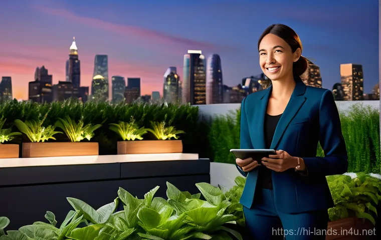 조경 자격증 취득 후 진로 선택 - **Prompt 1: A Visionary Landscape Designer in an Urban Oasis**
    A professional female landscape d...