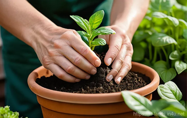 조경과 원예의 차이점 이해하기 - **"A beautifully designed, expansive backyard landscape on a sunny day. The scene features a winding...
