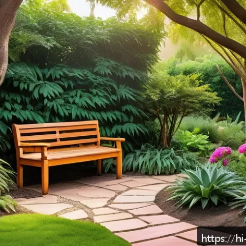 Home 17 조경 실습 프로젝트 경험기 - A vibrant garden scene showcasing a harmonious blend of native Indian plants and limited exotic spec...