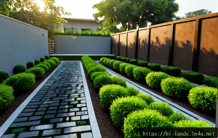 Home 17 조경 분야에서의 IT 활용 사례 - Photorealistic landscape architect in India using a tablet to review a detailed 3D garden design bes...